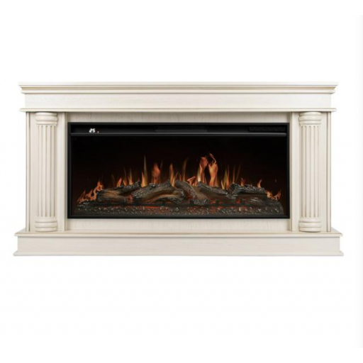 Каминокомплект: Очаг Royal Thermo Aurora RTFP/P-AR40LS, портал Olympia 42/40/36 слоновая кость с золотой патиной